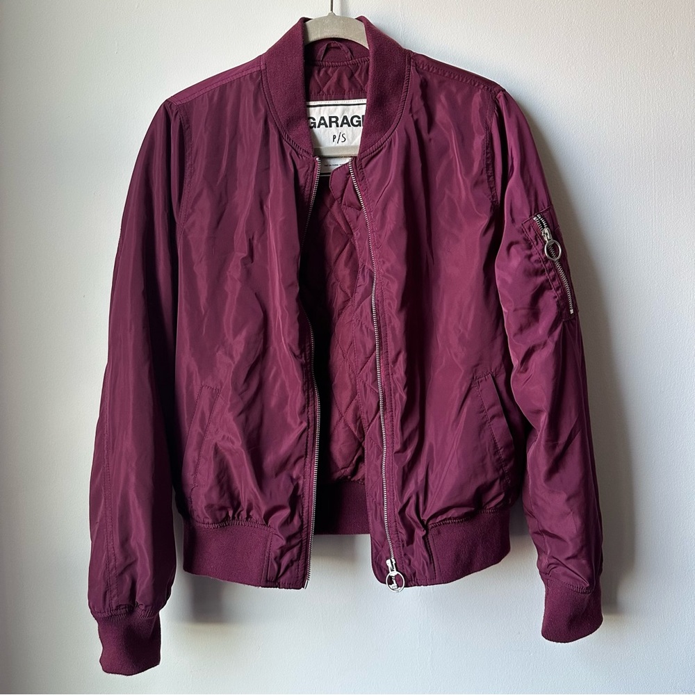 Garage Bomber Jacket - Burgundy, Sz S
